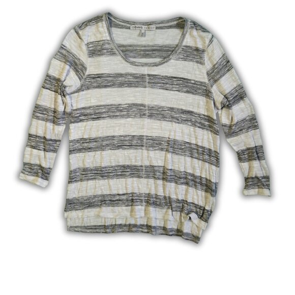 Absolutely Famous gray/white striped long sleeve - Picture 1 of 2